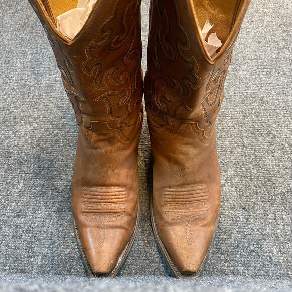 Cavenders Western Embroidered Boots Brown Leather Snip Toe Womens 9 B Cowboy main image 8